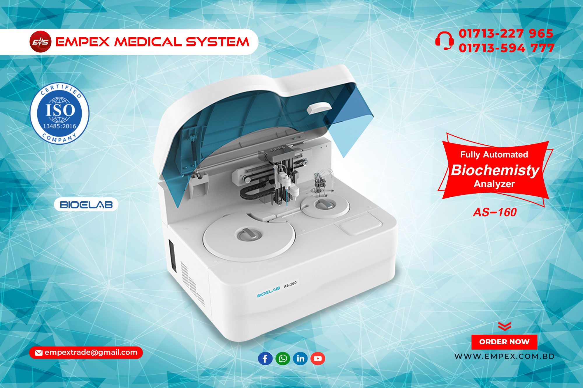 Fully Auto Biochemistry Analyzer AS-160